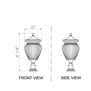 Davina 4 Light Outdoor Pier Mounted Fixture