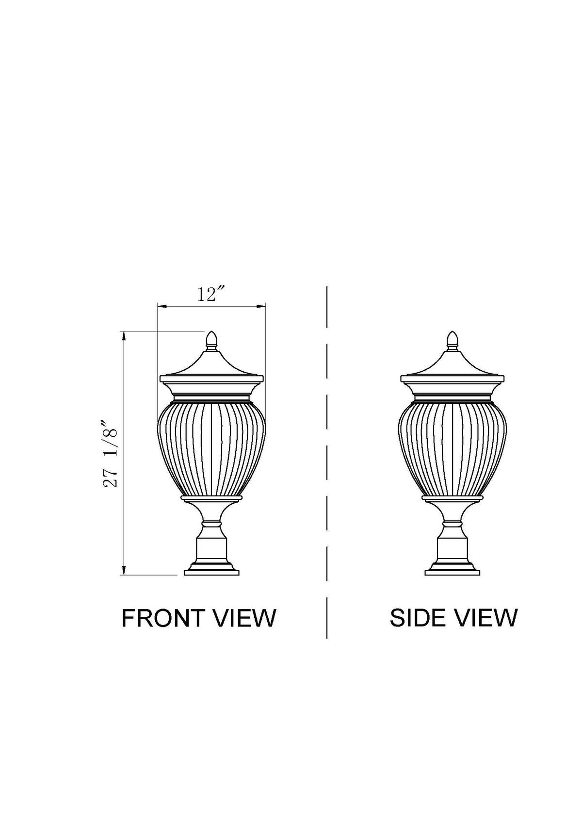 Davina 4 Light Outdoor Pier Mounted Fixture