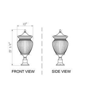 Davina 4 Light Outdoor Pier Mounted Fixture