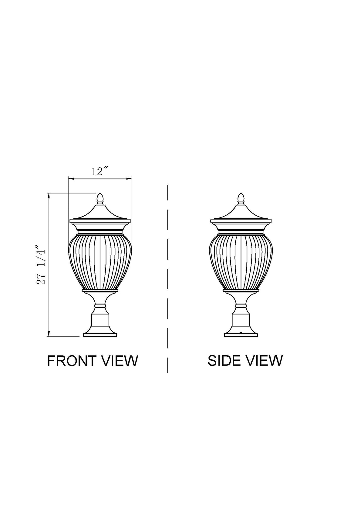 Davina 4 Light Outdoor Pier Mounted Fixture