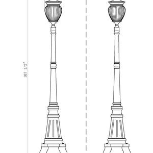 Davina 4 Light Outdoor Post Mounted Fixture
