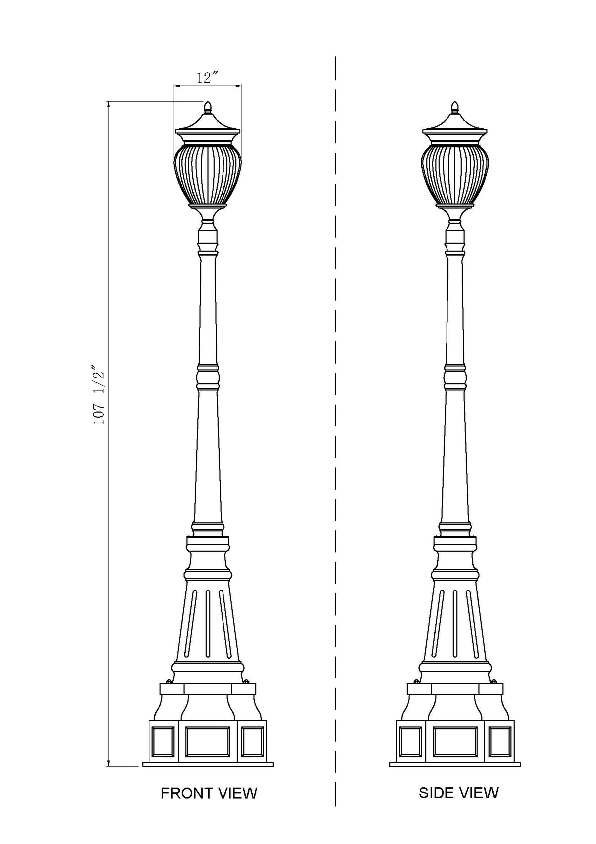 Davina 4 Light Outdoor Post Mounted Fixture
