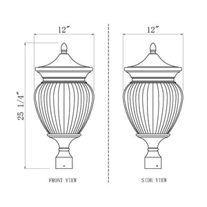 Davina 25.25-in Outdoor Post mount