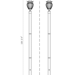 Davina 3 Light Outdoor Post Mounted Fixture