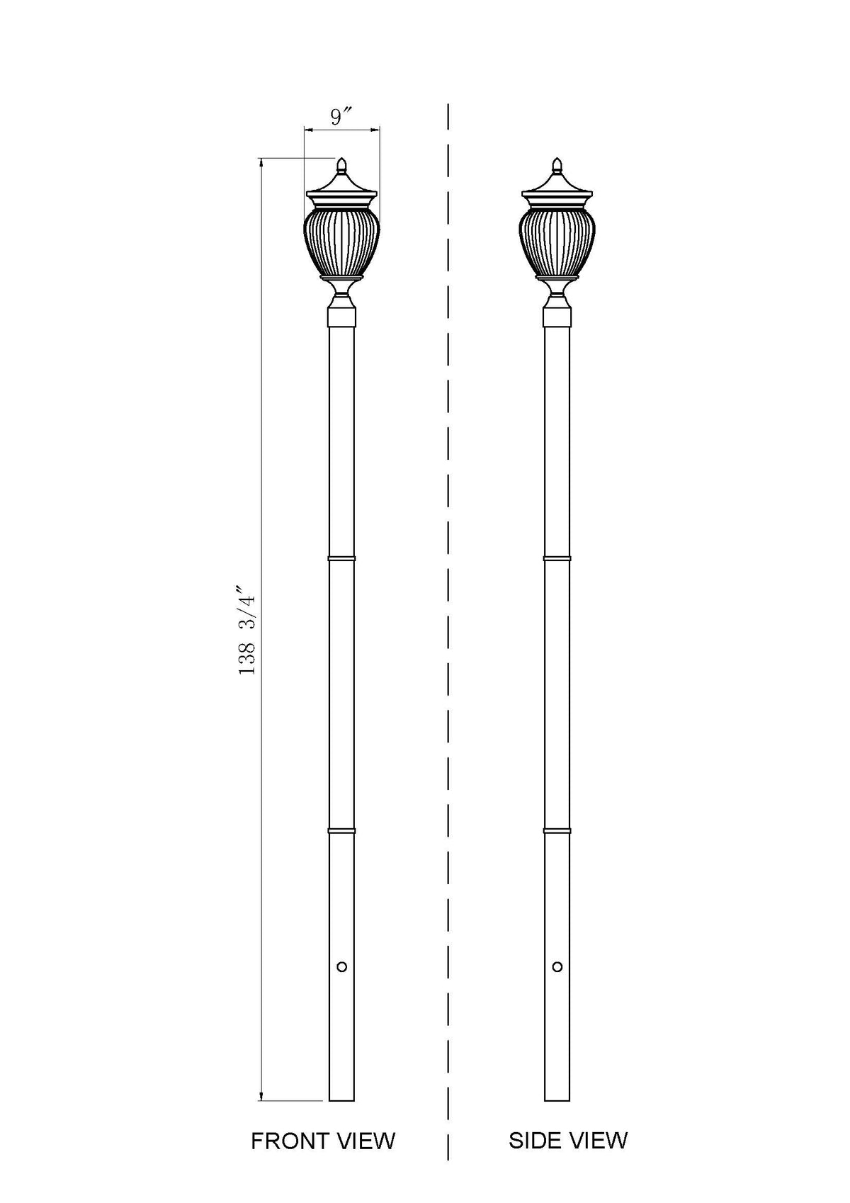 Davina 3 Light Outdoor Post Mounted Fixture