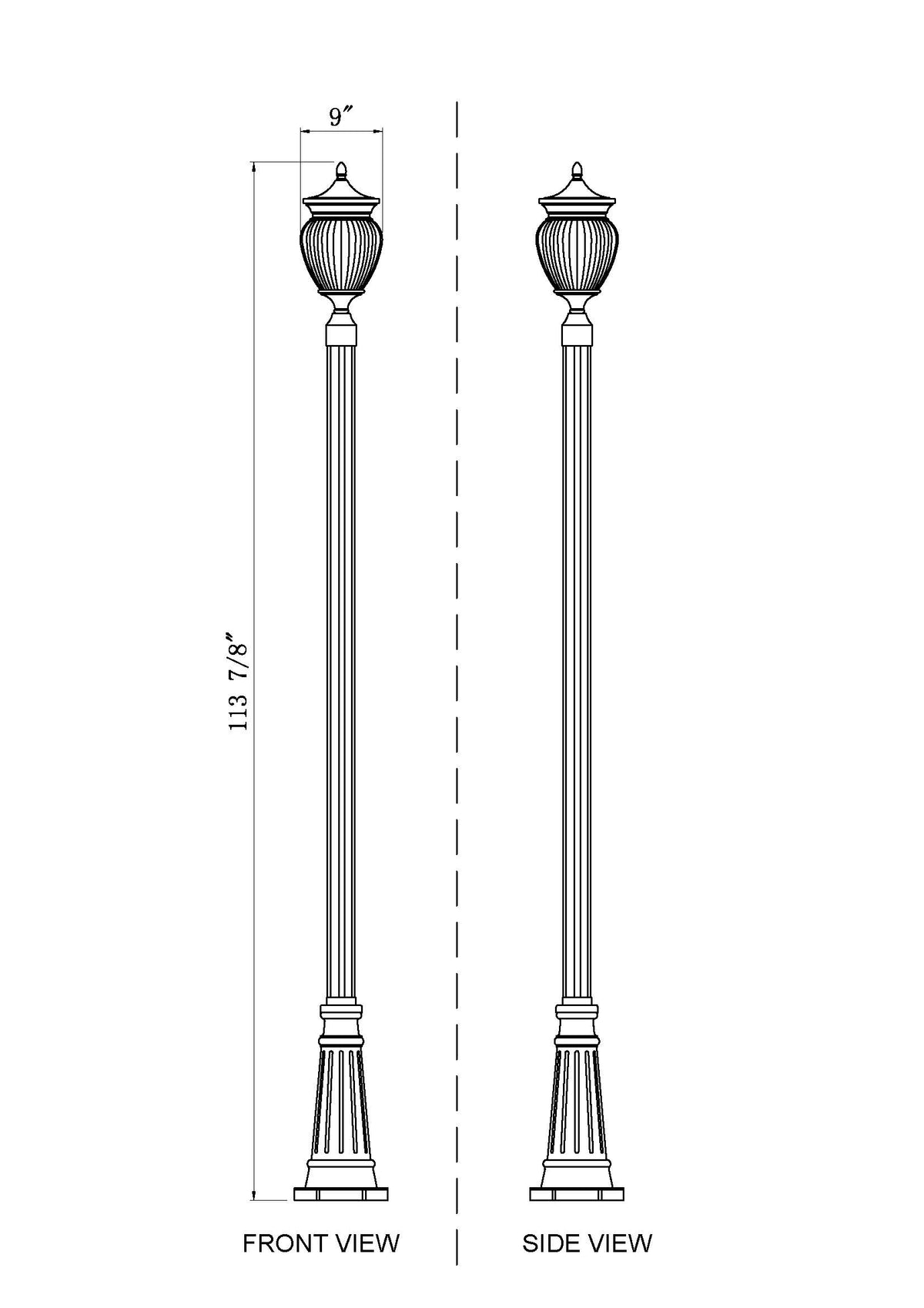 Davina 3 Light Outdoor Post Mounted Fixture