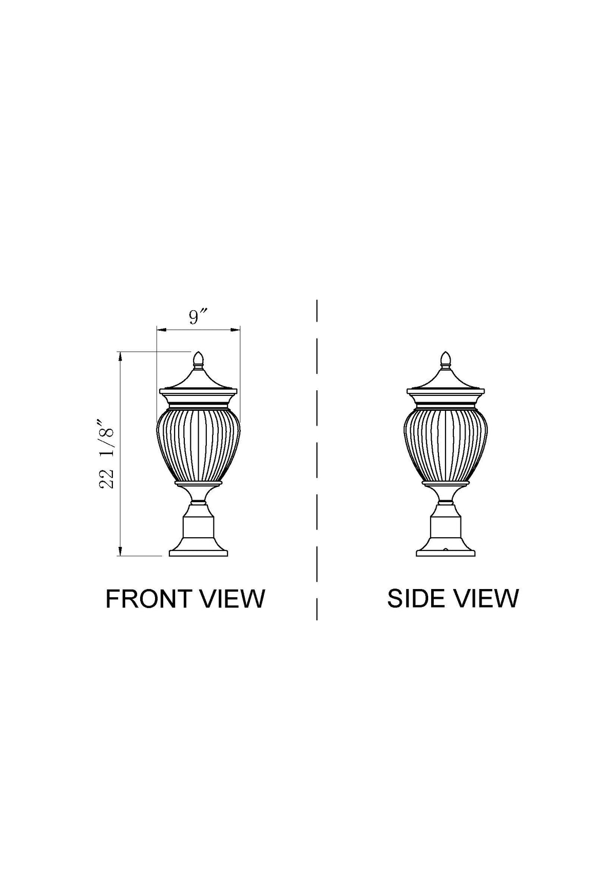 Davina 3 Light Outdoor Pier Mounted Fixture