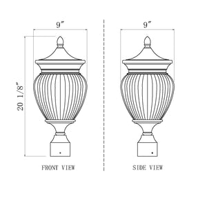 Davina 3 Light Outdoor Post Mount Fixture
