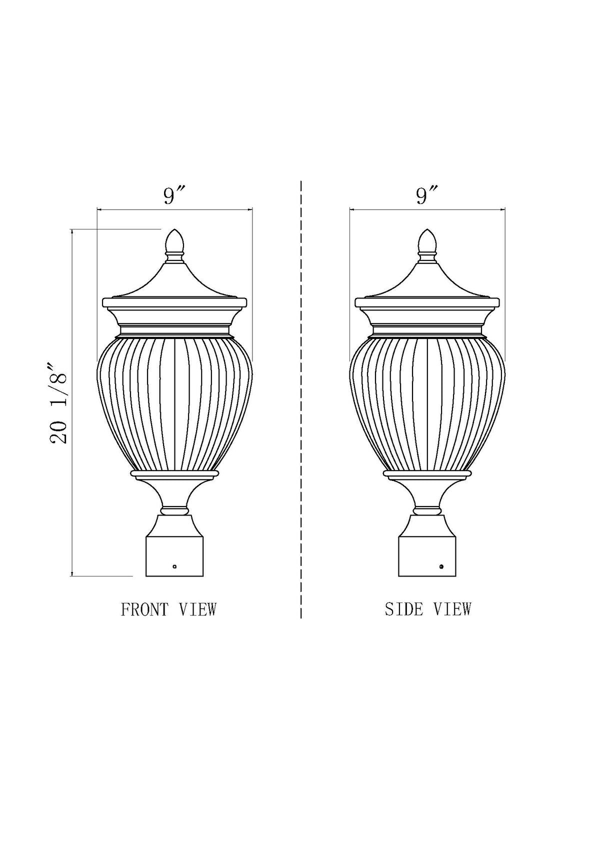 Davina 3 Light Outdoor Post Mount Fixture