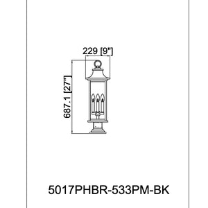 Tiberius 4 Light Outdoor Pier Mounted Fixture