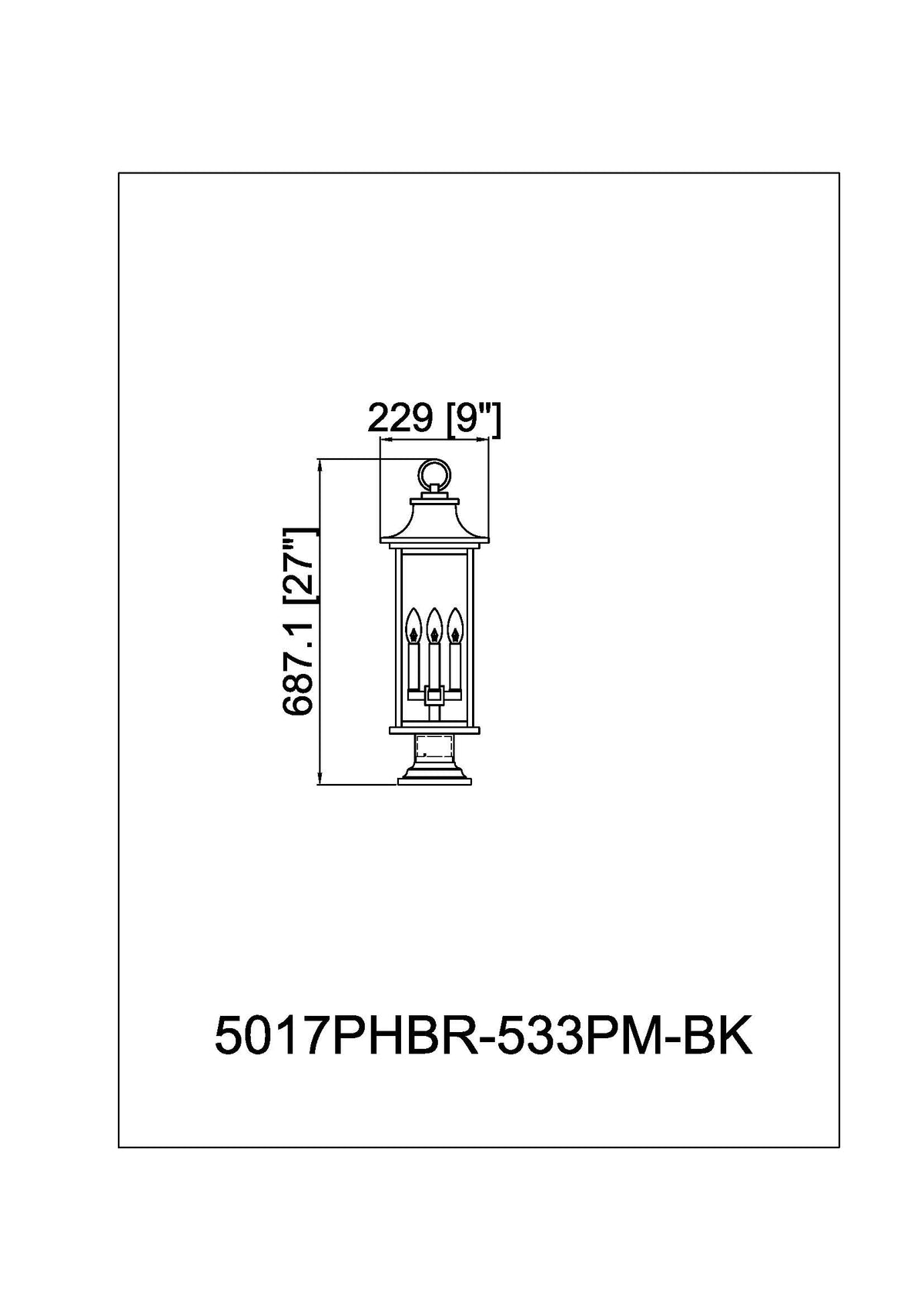 Tiberius 4 Light Outdoor Pier Mounted Fixture