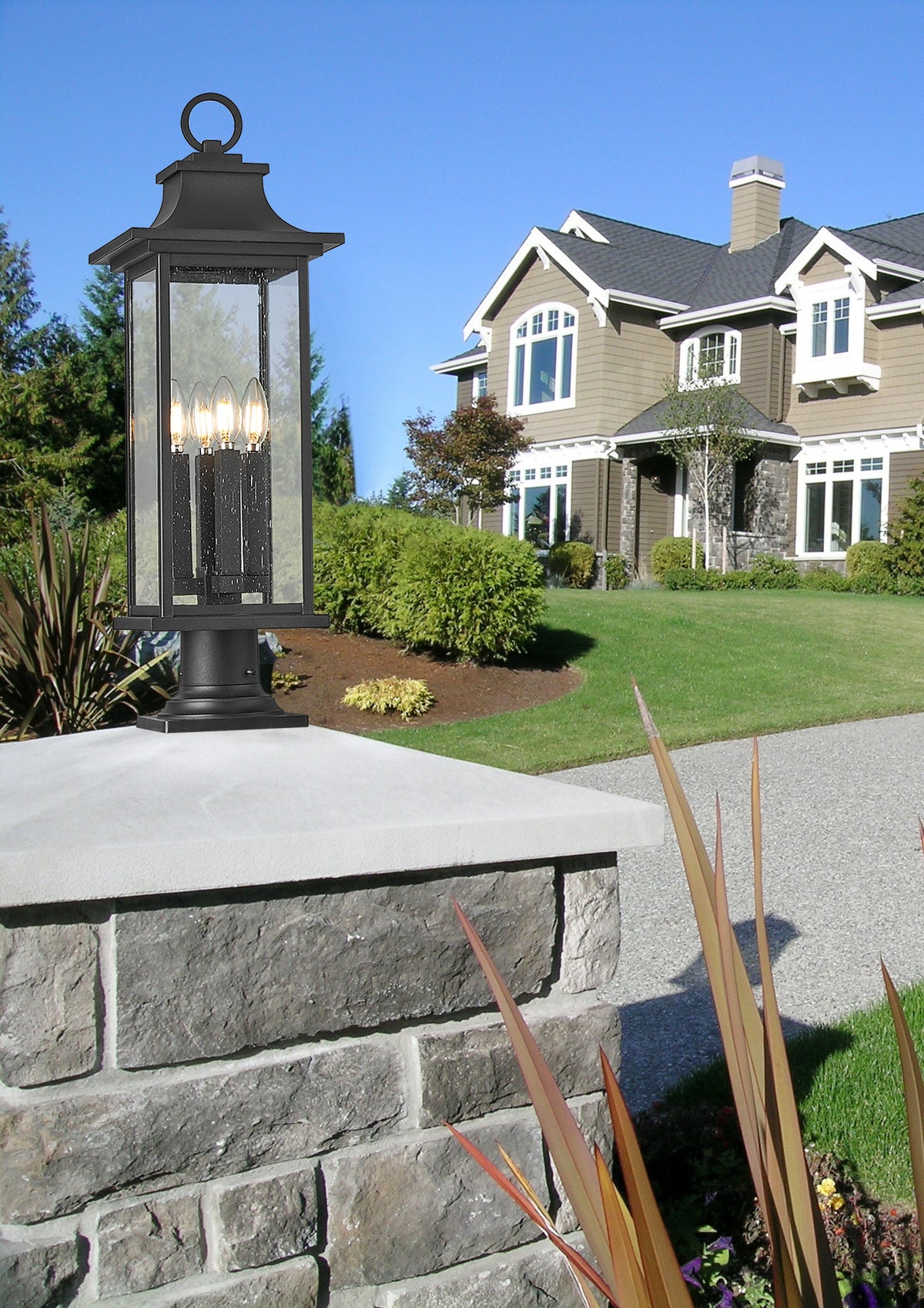 Tiberius 4 Light Outdoor Pier Mounted Fixture