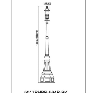 Tiberius 4 Light Outdoor Post Mounted Fixture