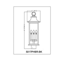 Tiberius 25.25-in Outdoor Post Mount