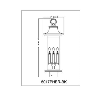 Tiberius 25.25-in Outdoor Post Mount