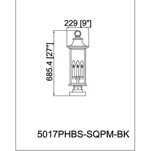 Tiberius 4 Light Outdoor Pier Mounted Fixture