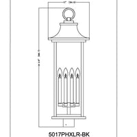 Tiberius 34.75-in Outdoor Post Mount