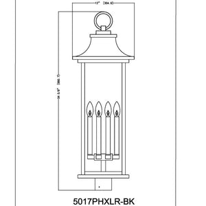 Tiberius 34.75-in Outdoor Post Mount