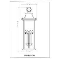 Tiberius 34-in Outdoor Post Mount