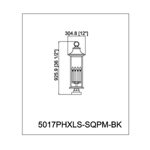 Tiberius 6 Light Outdoor Pier Mounted Fixture
