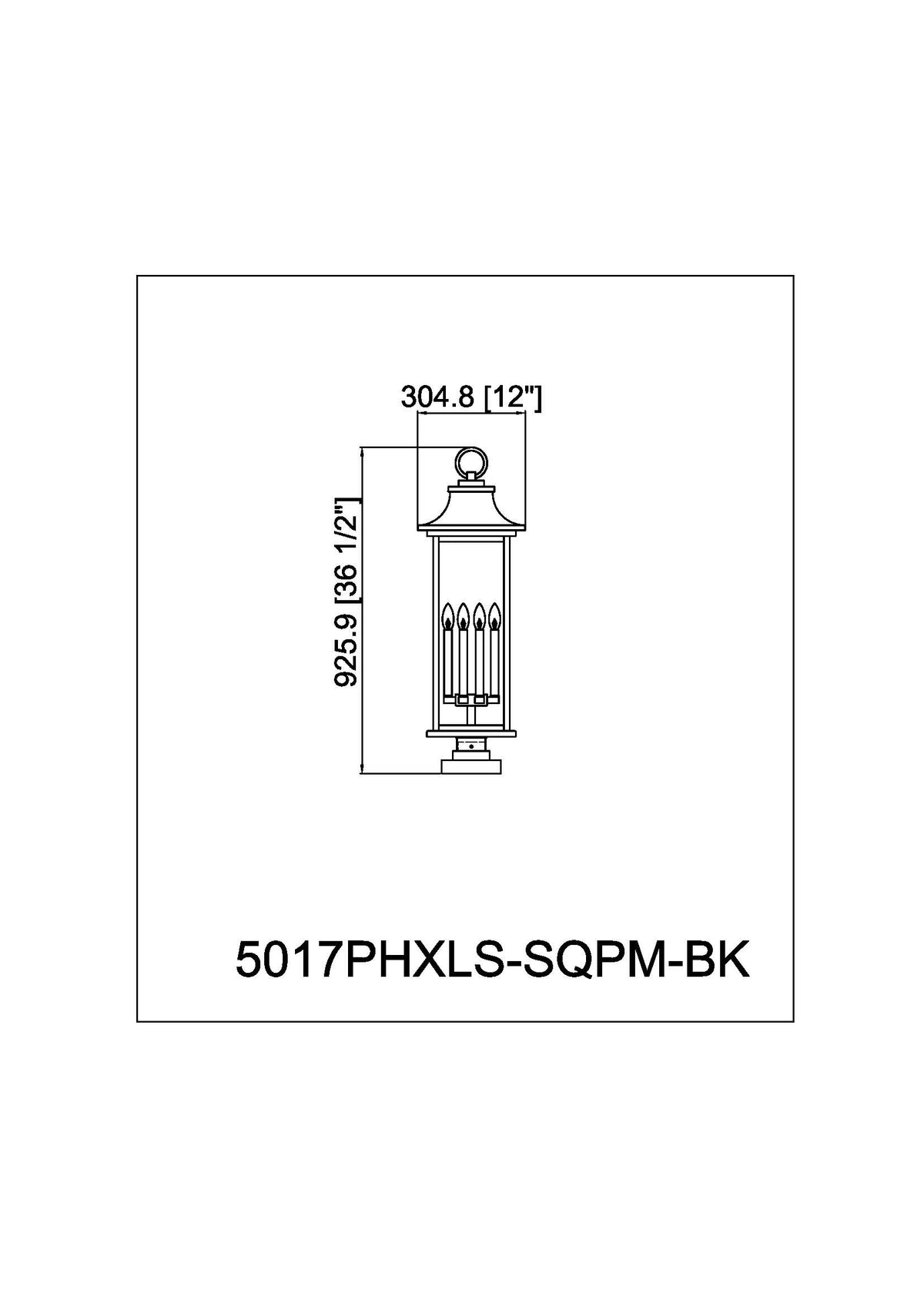 Tiberius 6 Light Outdoor Pier Mounted Fixture
