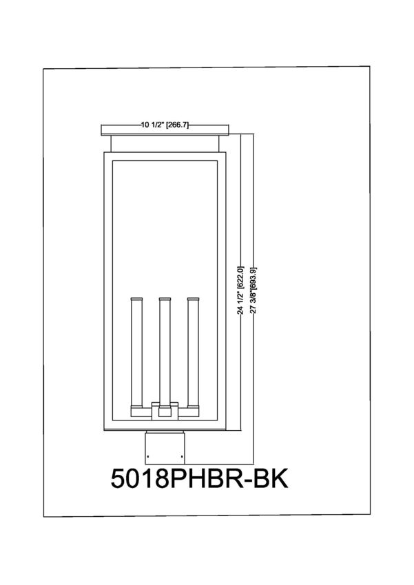 Nova 27.5-in Outdoor Post Mount