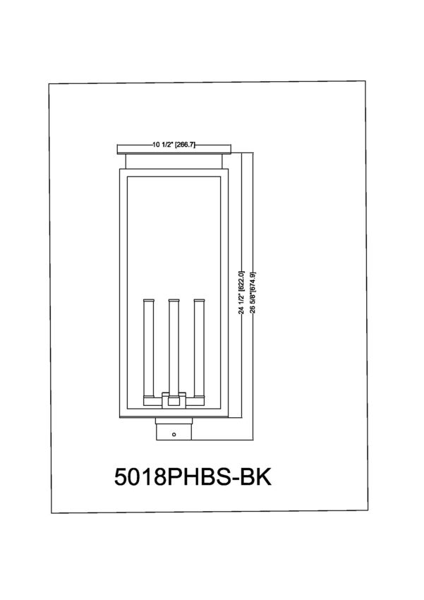 Nova 26.75-in Outdoor Post Mount