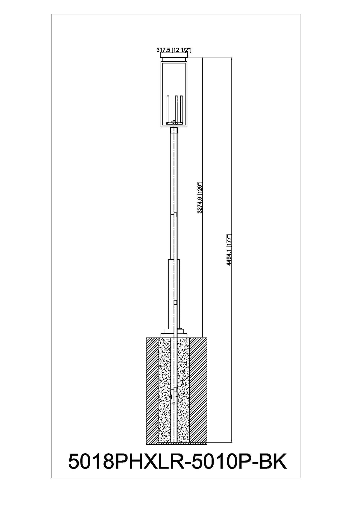 Nova 5 Light Outdoor Post Mounted Fixture