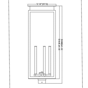 Nova 34.25-in Outdoor Post Mount
