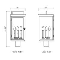 Hartwell 22.75-in Outdoor Post Mount