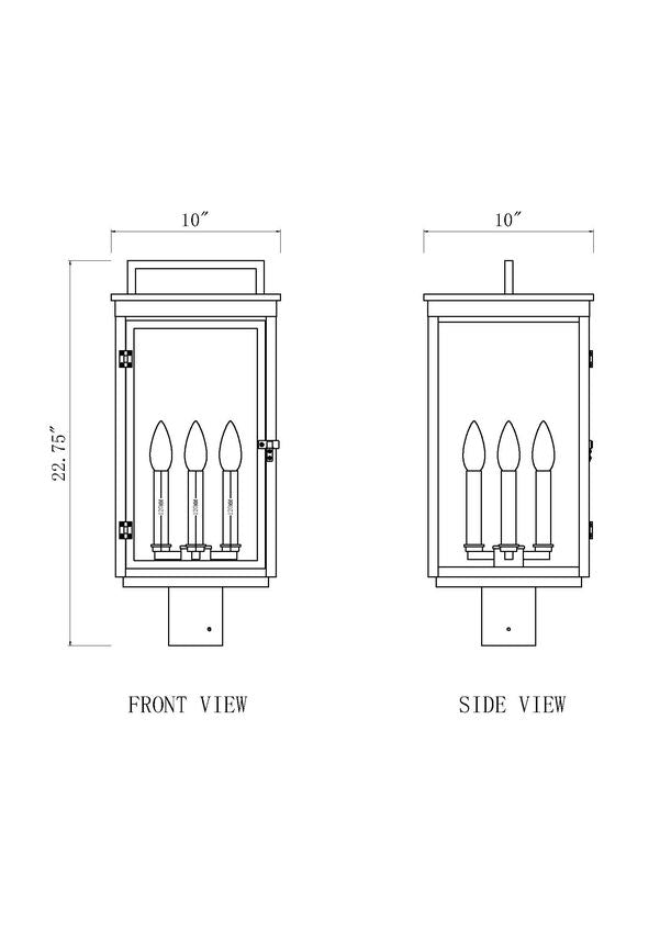 Hartwell 22.75-in Outdoor Post Mount