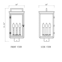 Hartwell 21.25-in Outdoor Post Mount