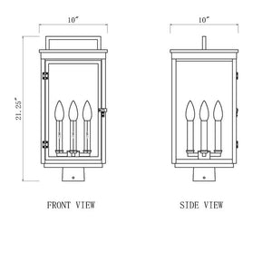 Hartwell 21.25-in Outdoor Post Mount
