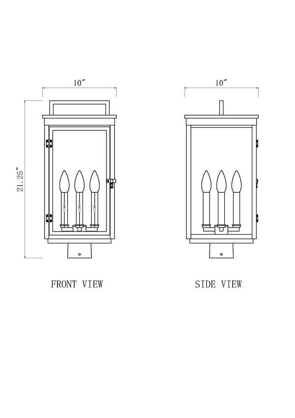 Hartwell 21.25-in Outdoor Post Mount