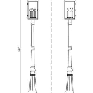 Hartwell 5 Light Outdoor Post Mounted Fixture