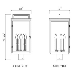 Hartwell 26.75-in Outdoor Post Mount
