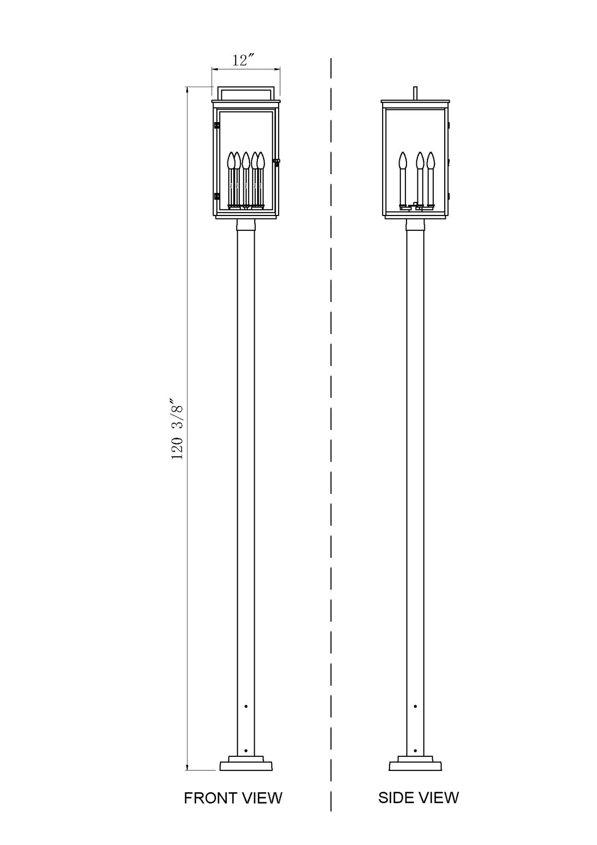 Hartwell 5 Light Outdoor Post Mounted Fixture