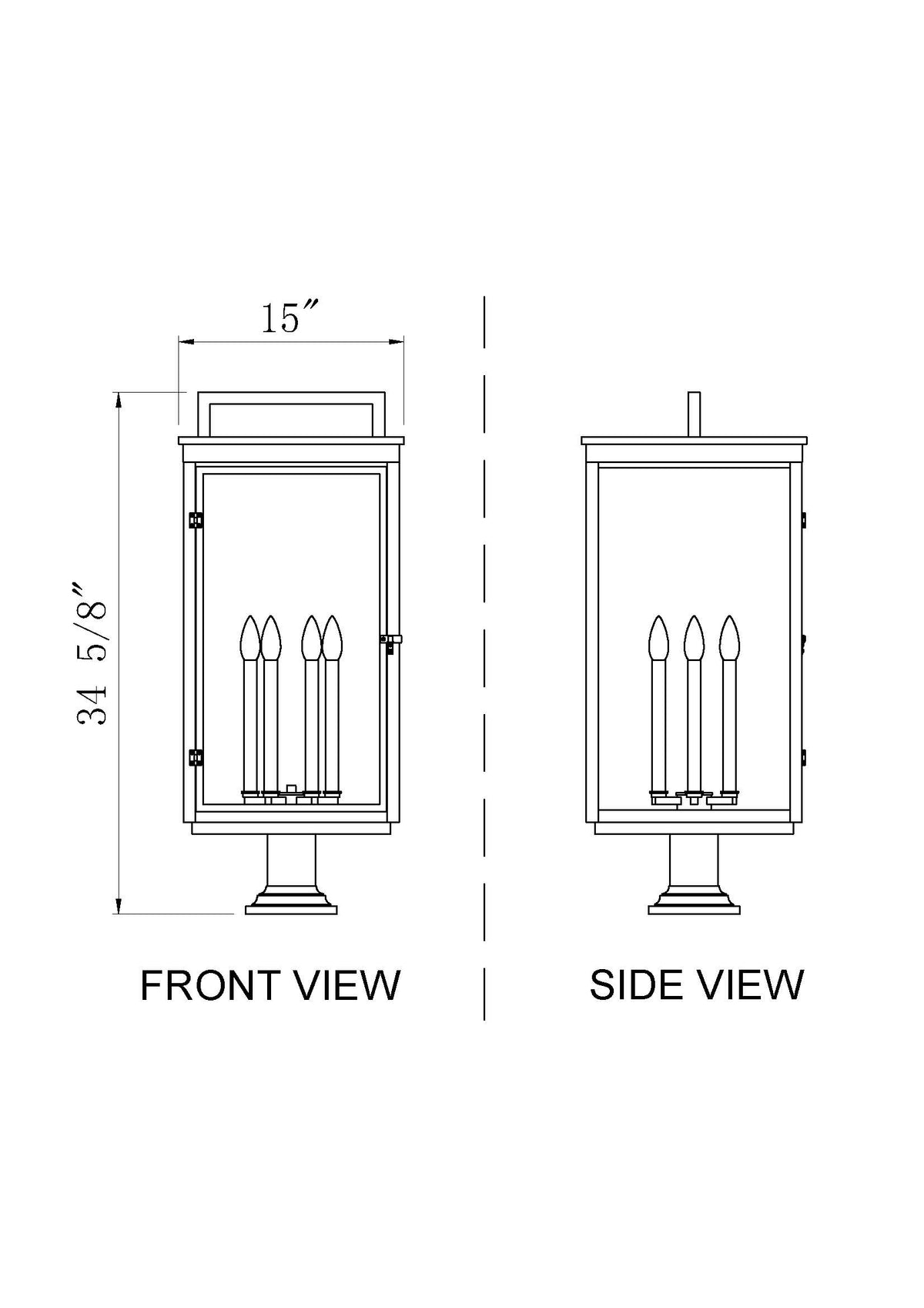 Hartwell 6 Light Outdoor Pier Mounted Fixture