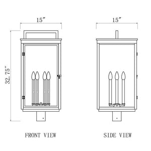 Hartwell 32.75-in Outdoor Post Mount