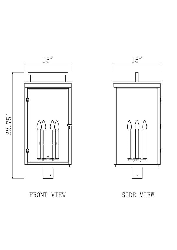 Hartwell 32.75-in Outdoor Post Mount