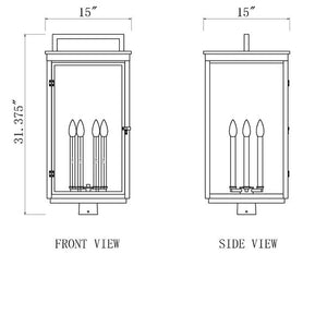 Hartwell 31.5-in Outdoor Post Mount