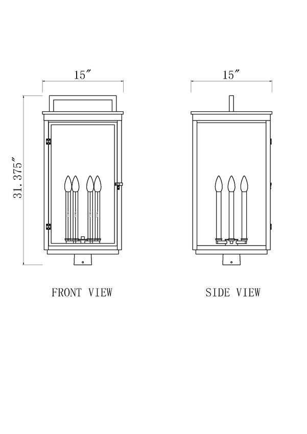 Hartwell 31.5-in Outdoor Post Mount