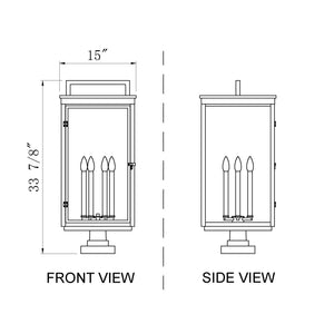 Hartwell 6 Light Outdoor Pier Mounted Fixture