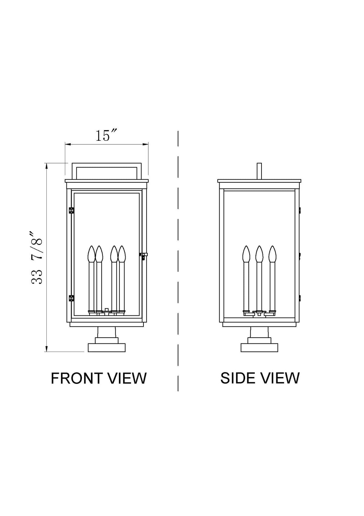 Hartwell 6 Light Outdoor Pier Mounted Fixture