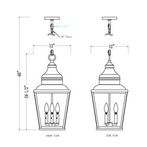 Raphael 12-in Outdoor Hanging