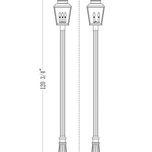 Raphael 3 Light Outdoor Post Mounted Fixture