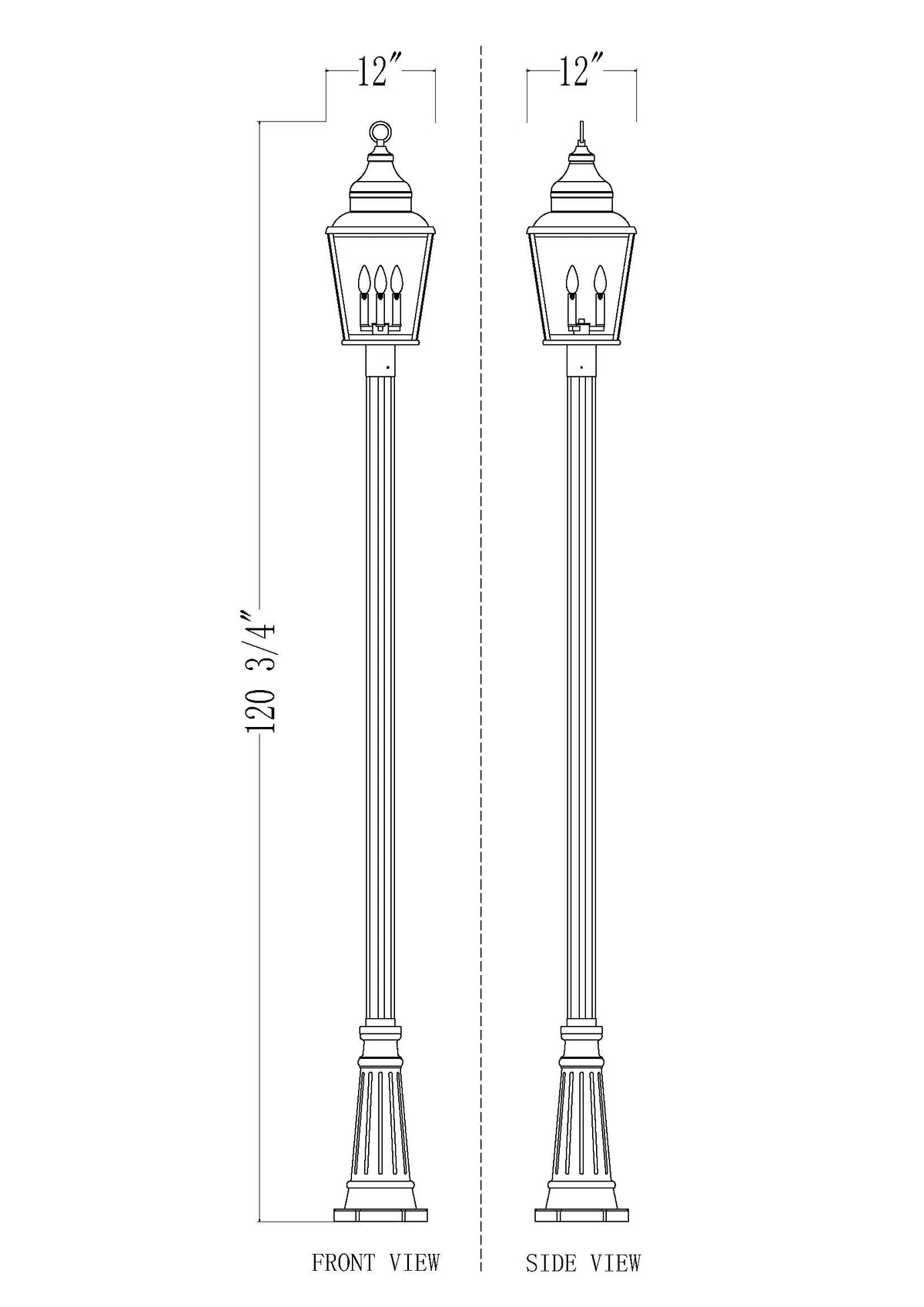 Raphael 3 Light Outdoor Post Mounted Fixture