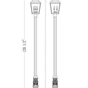 Raphael 3 Light Outdoor Post Mounted Fixture