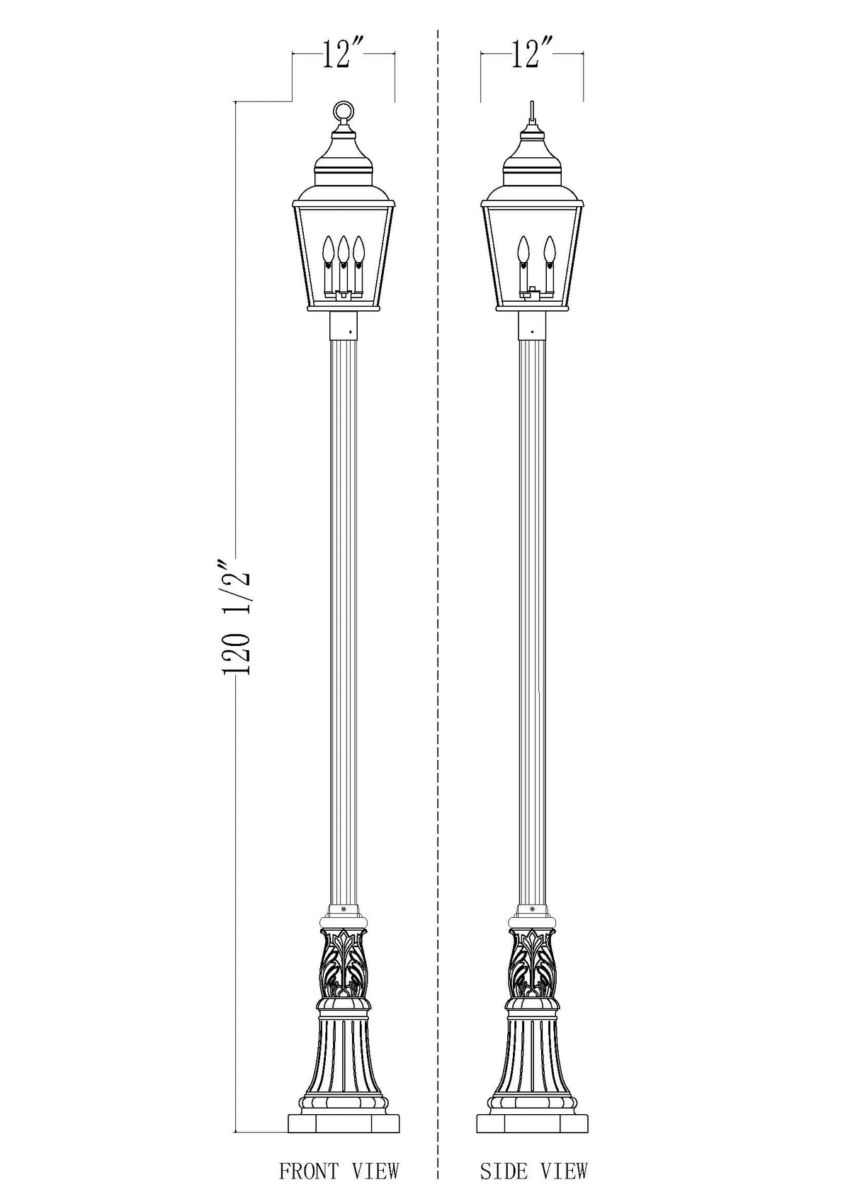 Raphael 3 Light Outdoor Post Mounted Fixture