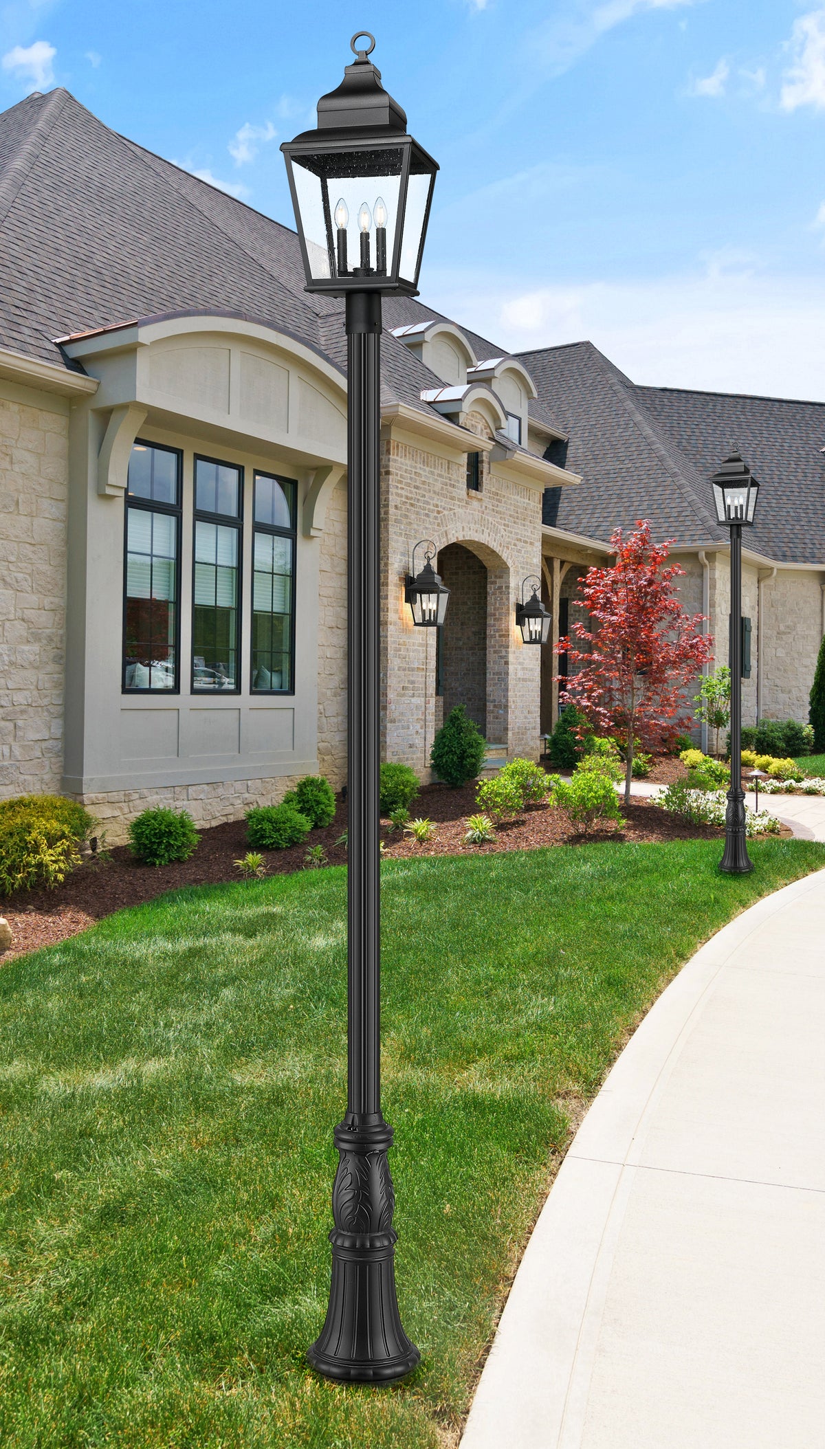 Raphael 3 Light Outdoor Post Mounted Fixture